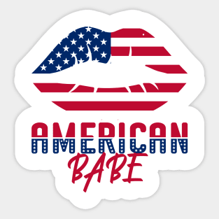 American Babe, Independence Day Sticker